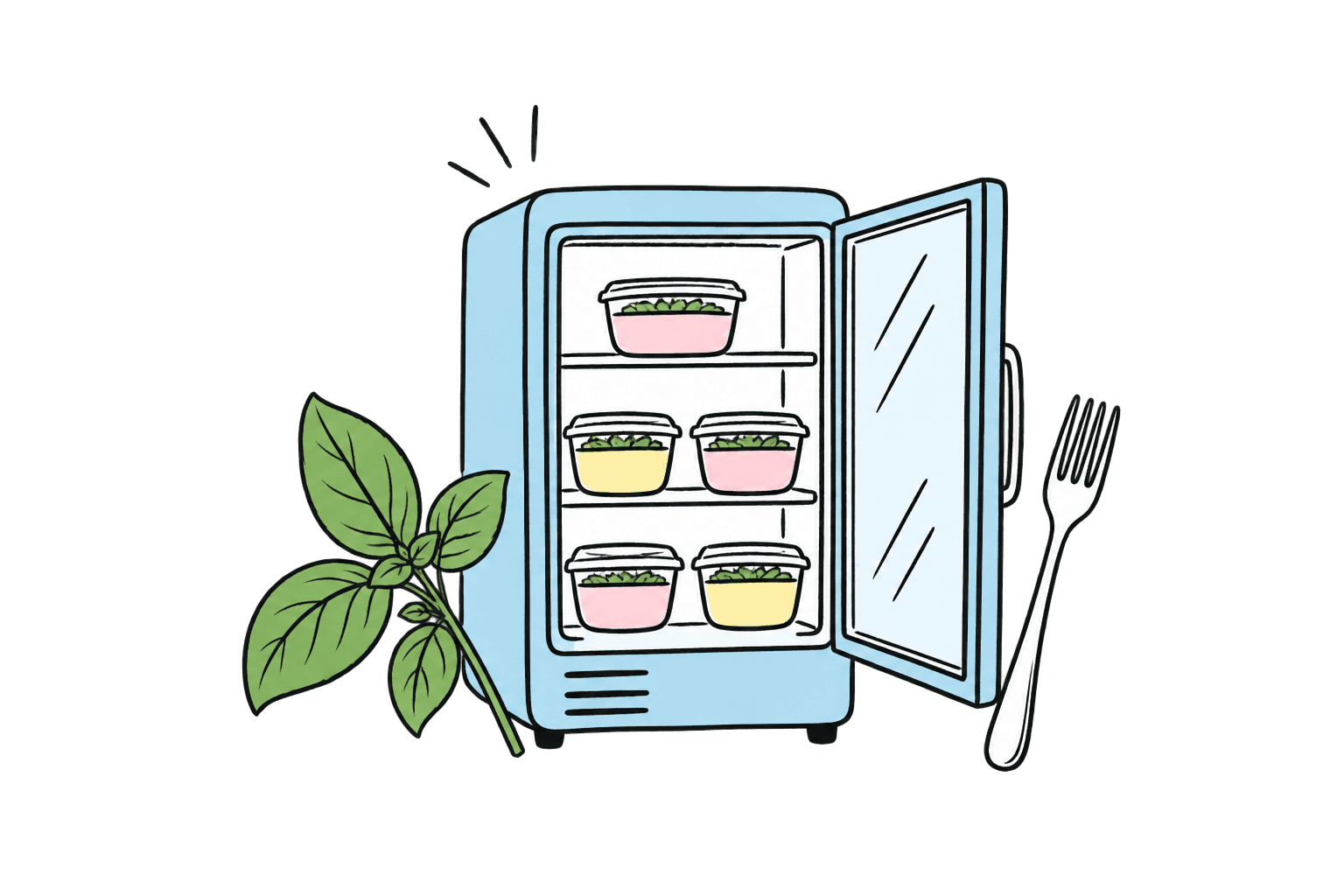Illustration d'un frigo connecté ClickMeal